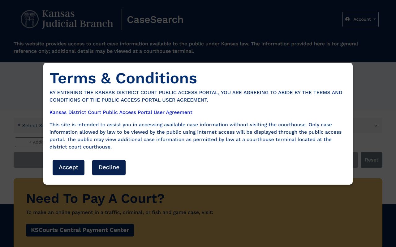 Kansas Case Search for Decatur County court records after arrest