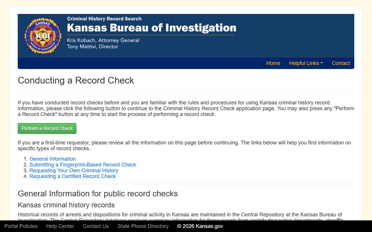 KBI criminal history distinction from Decatur County court records after arrest